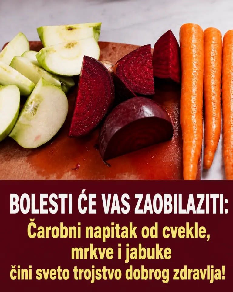 BOLESTI ĆE VAS ZAOBILAZITI: Čarobni napitak od cvekle, mrkve i jabuke čini sveto trojstvo dobrog zdravlja! - featured image BOLESTI ĆE VAS ZAOBILAZITI: Čarobni napitak od cvekle, mrkve i jabuke čini sveto trojstvo dobrog zdravlja! - featured image