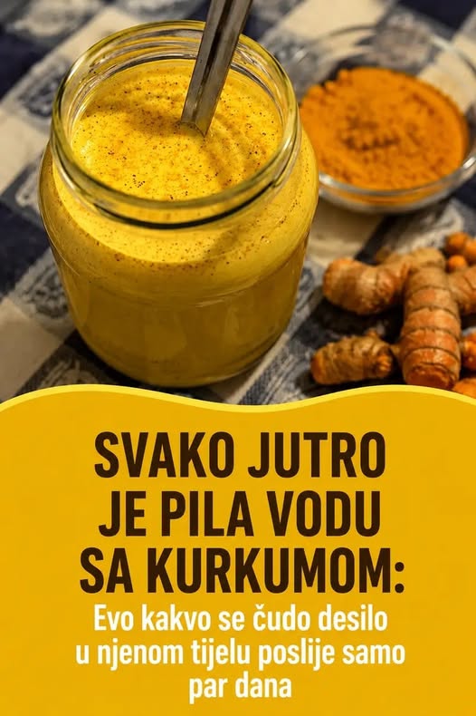 SVAKO JUTRO JE PILA VODU SA KURKUMOM: Evo kakvo se čudo desilo u njenom tijelu poslije samo par dana - featured image SVAKO JUTRO JE PILA VODU SA KURKUMOM: Evo kakvo se čudo desilo u njenom tijelu poslije samo par dana - featured image