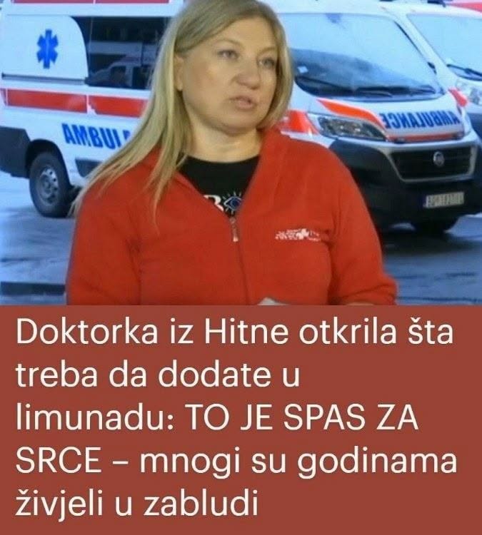 Doktorka iz Hitne otkrila šta treba da dodate u limunadu: TO JE SPAS ZA SRCE – mnogi su godinama živjeli u zabludi… - featured image Doktorka iz Hitne otkrila šta treba da dodate u limunadu: TO JE SPAS ZA SRCE – mnogi su godinama živjeli u zabludi… - featured image